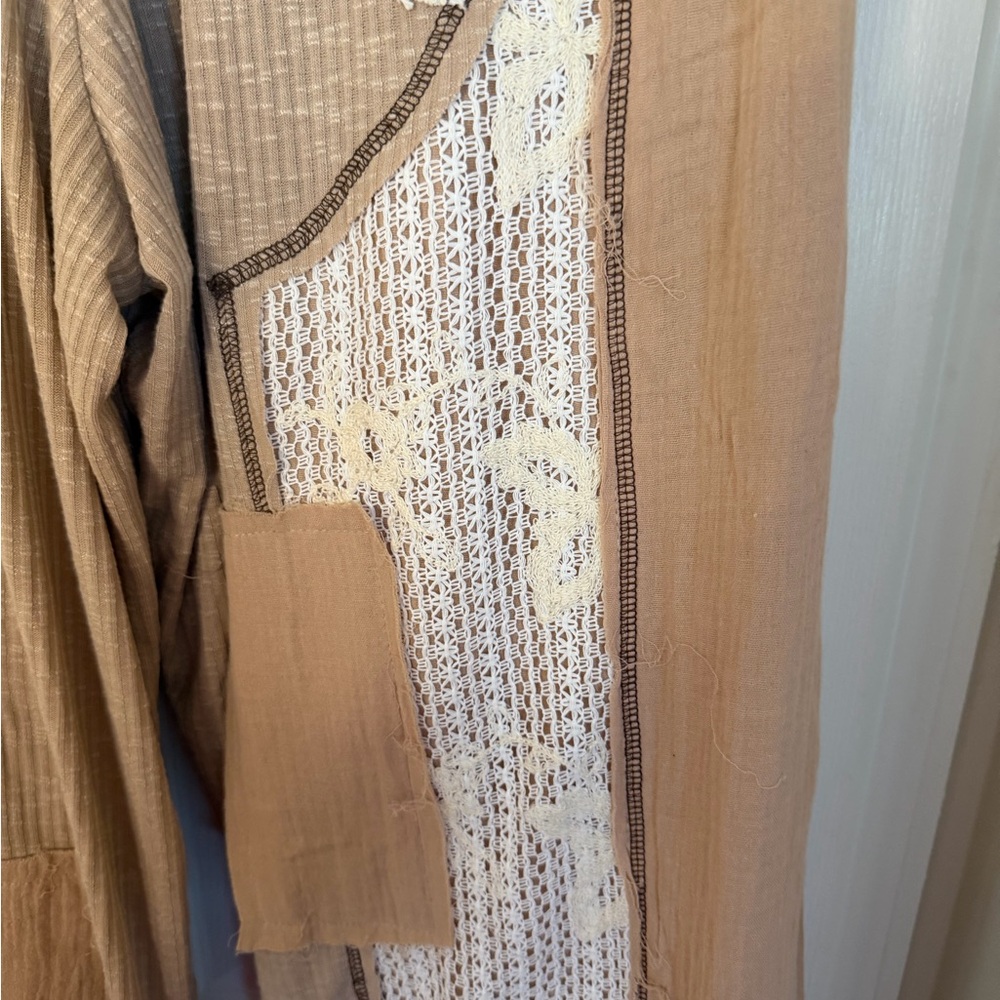 POL Mixed Media Boho Patchwork Harem Pants size L… - image 7